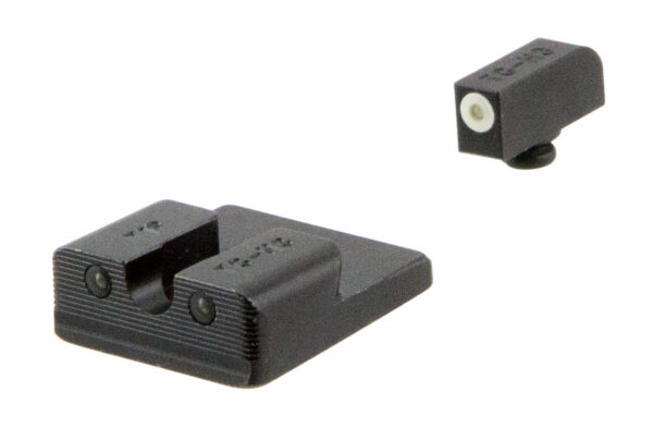 TruGlo TG231T2W Tritium Pro  Black | Green Tritium White Outline Front Sight Green Tritium Rear Sight — view 1