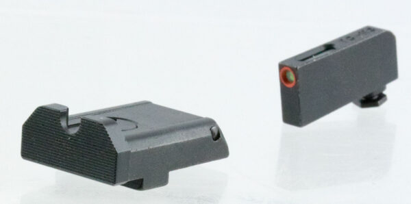 TruGlo TG13GLAPC TFX Pro  Orange Fiber Optic, Tritium Front/ Black Rear/Black Nitride Fortress Frame/Compatible w/Most Glock Except Single Stack & MOS, Front Post/Rear Dovetail Mount — view 1