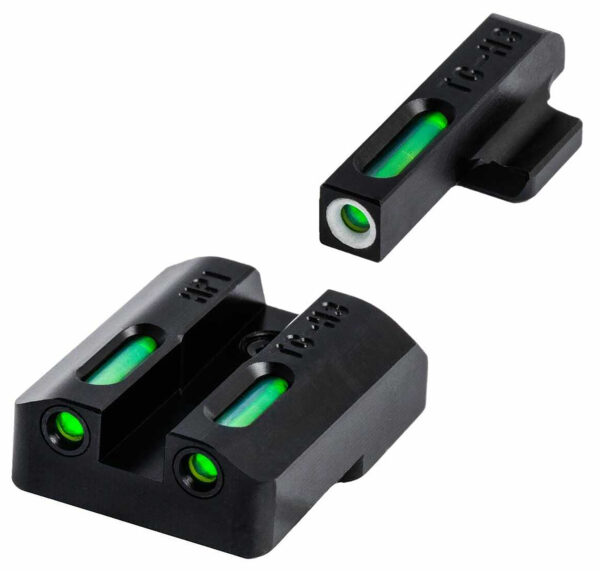TruGlo TGTG13CZ2A TFX  Black | Green Tritium & Fiber Optic White Outline Front Sight Green Tritium & Fiber Optic Rear Sight — view 1