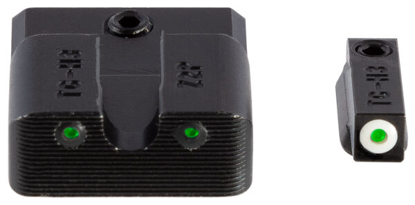 TruGlo TG231MP3W Tritium Pro  Black | Green Tritium White Outline Front Sight Green Tritium Rear Sight — view 1