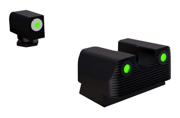 Rival Arms RA1B231G Night Sights for G17/G19  Green Tritium White Outline Front Sight-Green Tritium Black Outline Rear Sight — view 1