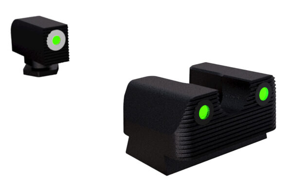 Rival Arms RA2B231G Night Sights for G42/G43/G48  Green Tritium White Outline Front Sight-Green Tritium Black Outline Rear Sight — view 1