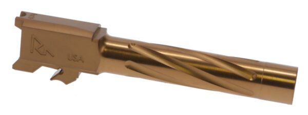 Rival Arms RARA20S201C Precision V1 Match Grade 9mm Luger 4.25" Spiral Fluted Bronze PVD Stainless Steel, Fits S&W M&P — view 1