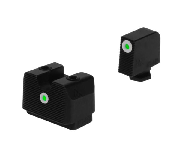 Rival Arms RA4B231G In-Line MOS Night Sights for G17/G19  Green Tritium White Outline Front Sight-Green Tritium White Outline Rear Sight — view 1