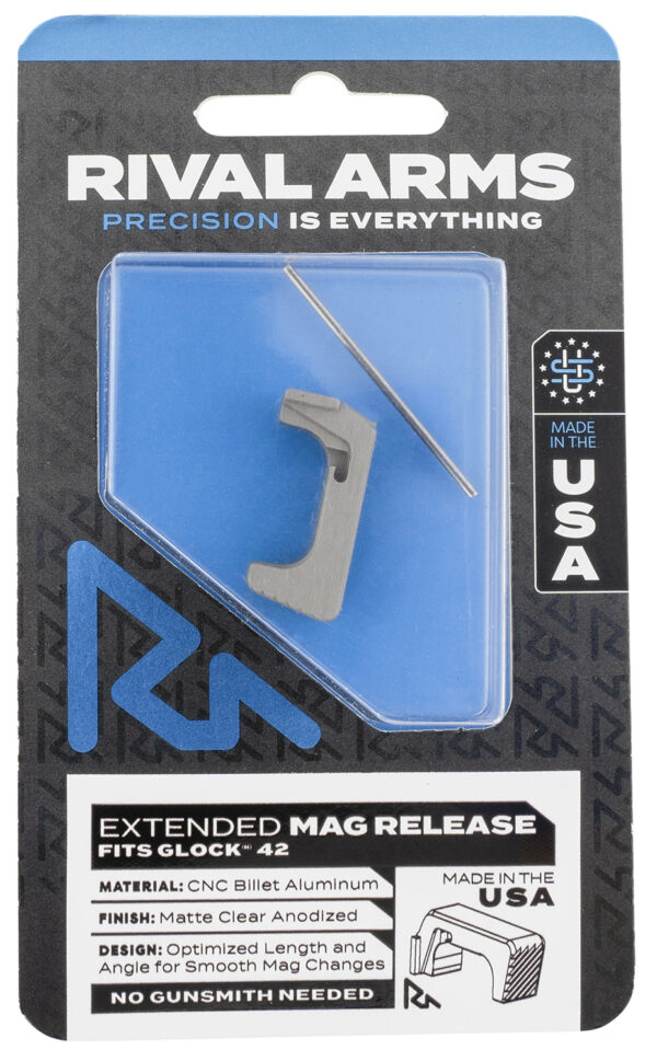 Rival Arms RA72S001D Magazine Release  Extended Dark Gray Aluminum for Sig P320 — view 1
