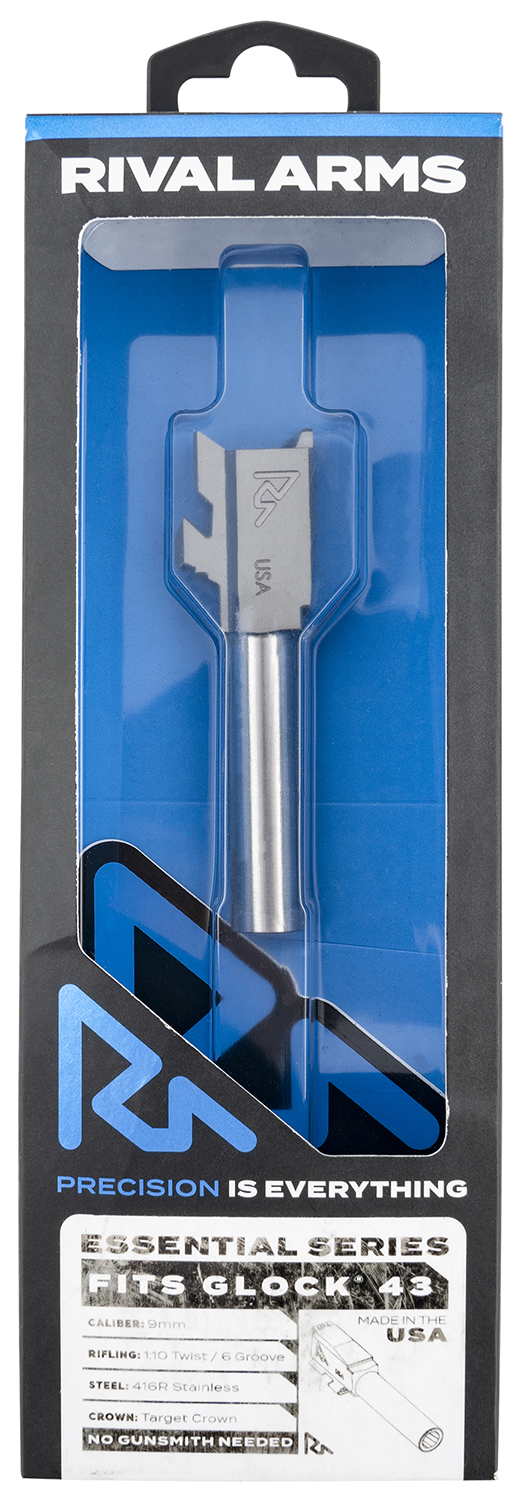 Rival Arms RARA22G301D Essential V2 Match Grade 9mm Luger 3.41" Stainless Steel, Fits Glock 43/43X — view 1