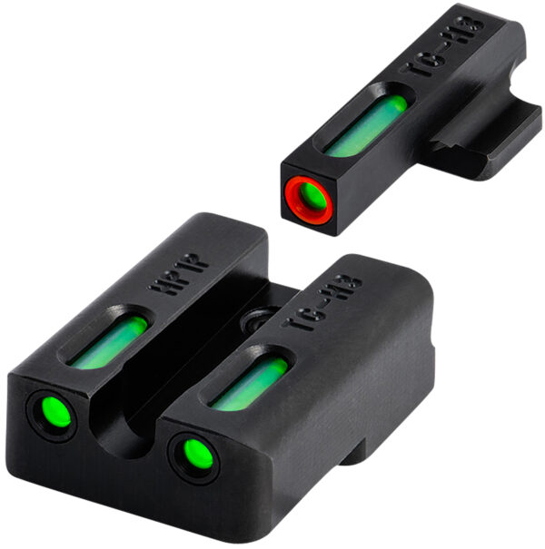 TruGlo TG13KS1PC TFX Pro  Black | Green Tritium & Fiber Optic Orange Outline Front Sight Green Tritium & Fiber Optic Rear Sight — view 1