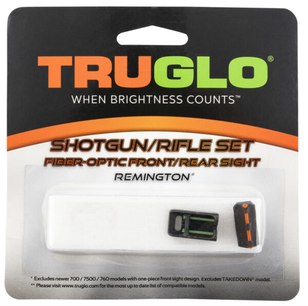 TruGlo TG110W Fiber-Optic Sights For Remington  Black | Red Fiber Optic Front Sight | Green Fiber Optic Rear Sight — view 1