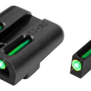 TruGlo TG131ST2 TFO  Green/Tritium/Fiber Optic Front Sight-Green/Tritium/Fiber Optic Rear Sight Sig Sauer P-Series #6 Front/#8 Rear