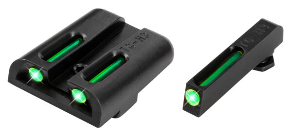 TruGlo TG131ST2 TFO  Green/Tritium/Fiber Optic Front Sight-Green/Tritium/Fiber Optic Rear Sight Sig Sauer P-Series #6 Front/#8 Rear — view 1