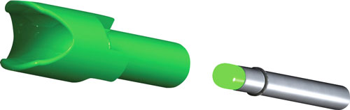 TENPOINT LIGHTED XBOW NOCK - ALPHA-BRITE .297" GREEN 3PK — view 1