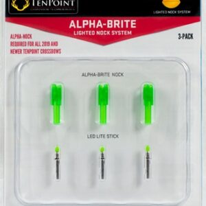 TENPOINT LIGHTED XBOW NOCK - ALPHA-BRITE .297" GREEN 3PK — view 2