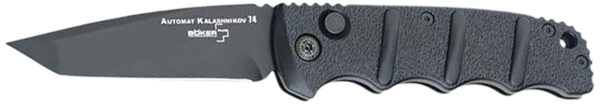 Boker 01KALS101  Kalashnikov 3.35" Tanto Plain Black D2 Steel Blade Aluminum Handle — view 1