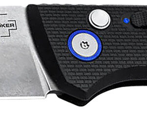 Boker 01BO920 FRND  3.35" Drop Point Plain Stonewashed D2 Steel Blade 4.52" Black Grivory Handle