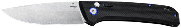 Boker 01BO920 FRND  3.35" Drop Point Plain Stonewashed D2 Steel Blade 4.52" Black Grivory Handle — view 1