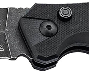 Boker 01BO796 Intention II  3.35" Folding Dagger Plain D2 Steel Blade Black G10 Handle