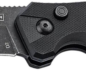 Boker 01BO797 Intention II  3.07" Folding Tanto Plain D2 Steel Blade Black G10 Handle