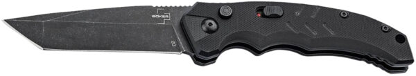 Boker 01BO797 Intention II  3.07" Folding Tanto Plain D2 Steel Blade Black G10 Handle — view 1