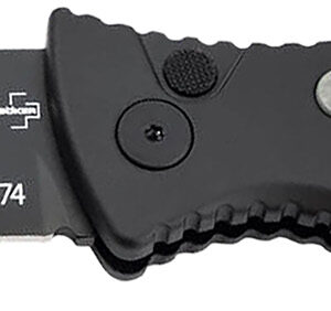 Boker 01KALS136  Kalashnikov 3.35" Clip Point Plain Black D2 Steel Blade Black/Gray Aluminum Handle