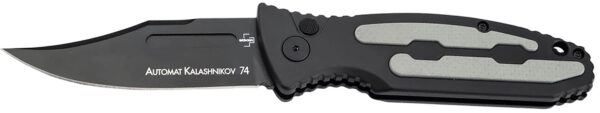 Boker 01KALS136  Kalashnikov 3.35" Clip Point Plain Black D2 Steel Blade Black/Gray Aluminum Handle — view 1