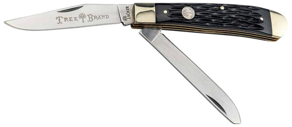 Boker 110824 Trapper 2.0 Clip Point/Spey Plain D2 Steel Blade Black Jigged Bone Handle — view 1