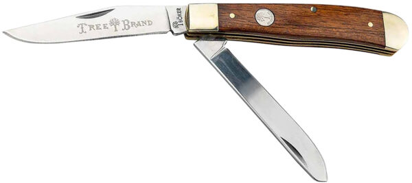 Boker 110832 Trapper 2.0 Clip Point/Spey Plain D2 Steel Blade Rosewood Tulip Wood Handle — view 1