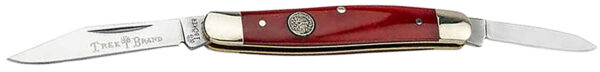 Boker 110844 Pen Knife Traditional Pen/Spear Plain D2 Steel Blade Smooth Red Bone Handle — view 1