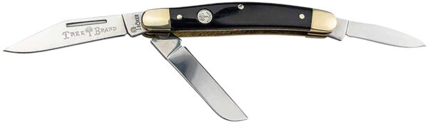 Boker 110857 Stockman Traditional Large Clip Point/Sheepsfoot/Spey Plain D2 Steel Blade Brown Jigged Bone Handle — view 1