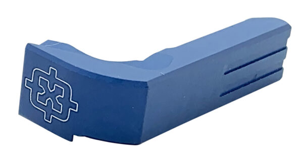 Cross Armory CRGMCBL Mag Catch  Extended Compatible w/Glock Gen1-3/P80 Blue Anodized Aluminum — view 1