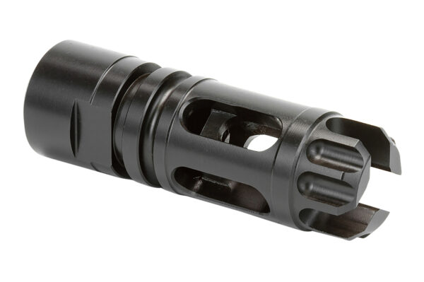 Griffin Armament XHP762FCM Gate-LOK Flash Comp Black Nitride 17-4 Stainless Steel with 5/8"-24 tpi Threads, 2.77" OAL & .863" Diameter for 30 Cal 30SD, M4SD Silencers & QD Blast Shield — view 1