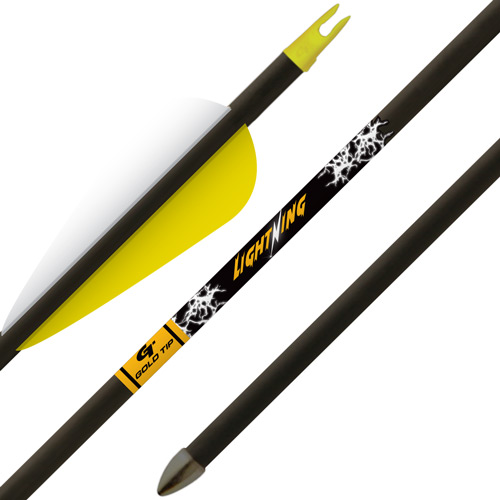 GOLD TIP ARROW LIGHTNING YOUTH - 2.5" VANE TEC GLUED-IN PNT 3PK — view 1