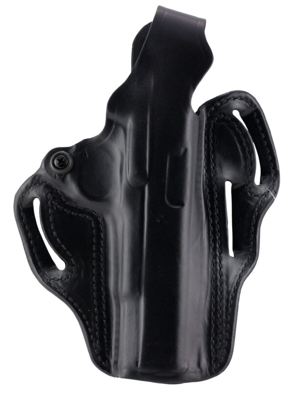 DeSantis Gunhide 001BAE1Z0 Thumb Break Scabbard OWB Black Leather Belt Slide Fits Glock 26 Fits Glock 33 Fits Glock 27 Right Hand — view 1