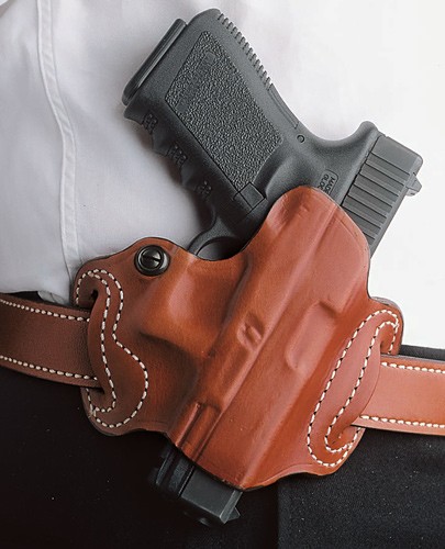 DESANTIS MINI SLIDE HOLSTER - OWB RH LTHR FOR GLOCK 20/21 TN — view 1