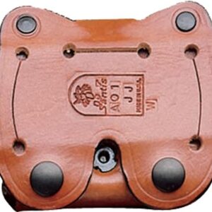 DESANTIS DOUBLE MAG POUCH OWB - LEATHER SINGLE STACK 10/45 TAN — view 2
