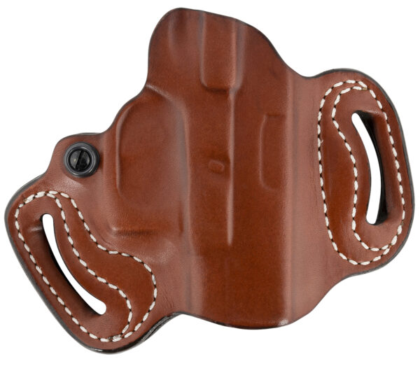 DeSantis Gunhide 086TAE1Z0 Mini Slide  OWB Tan Leather Belt Slide Compatible w/Most Glock Belt 1.75" Wide Right Hand — view 1
