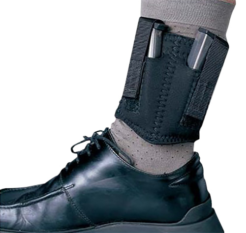 DeSantis Gunhide N81BJZZZ0 Ankle Double Mag Pouch  Double Black Neoprene Ankle Compatible w/ 9mm Compatible w/ 40 Ambidextrous Hand — view 1