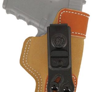 DeSantis Gunhide 106NAE1Z0 Sof-Tuck  IWB Tan Leather/Suede Belt Clip Fits Glock 26/27 Right Hand