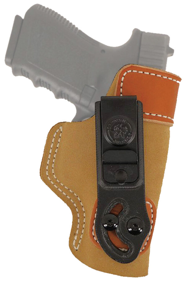 DeSantis Gunhide 106NA85Z0 Sof-Tuck  IWB Tan Leather/Suede Belt Clip Fits Colt Commander Right Hand — view 1