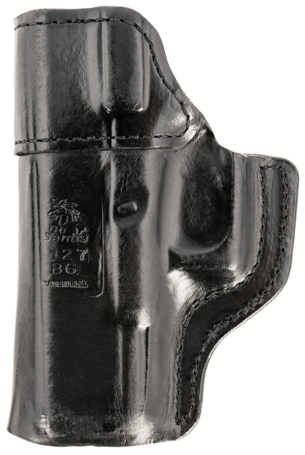 DeSantis Gunhide 127BAB6Z0 Inside Heat  IWB Black Leather Belt Clip Fits Glock 19/19 Gen 5/19X/23/32/45 Right Hand — view 1