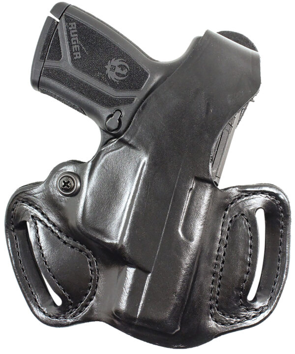 DeSantis Gunhide 085BAZ9Z0 Thumb Break Mini Slide OWB Black Leather Belt Slide Fits Kel-Tec PMR30 Right Hand — view 1