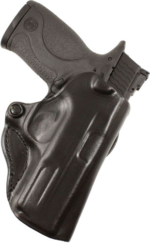 DESANTIS MINI SCABBARD HOLSTER - RH OWB LEATHER 380 SHLD EZ BLK — view 1