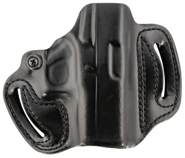 DeSantis Gunhide 086BA8BZ0 Mini Slide  OWB Black Leather Belt Slide Fits Glock 43/43x/48 Belt 1.75" Wide Black Hand — view 1