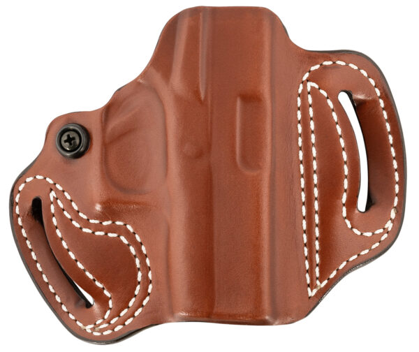 DeSantis Gunhide 086TA8BZ0 Mini Slide  OWB Tan Leather Belt Slide Fits Glock 43/43x/48 Belt 1.75" Wide Right Hand — view 1