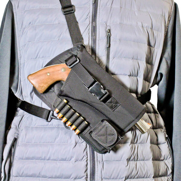 DeSantis Gunhide M72BALRZ0 Yukon Hunting Rig  Shoulder Nylon Shoulder Fits Ruger GP100 4" Right Hand — view 1