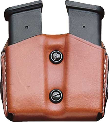 DESANTIS DOUBLE MAG POUCH OWB - LEATHER SIG P365 TAN — view 1