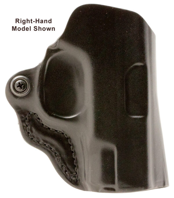 DeSantis Gunhide 019BB7WZ0 Mini Scabbard  OWB Black Leather Belt Slide Fits Springfield Prodigy w/wo Red Dot Fits 4.25" Barrel Left Hand — view 1