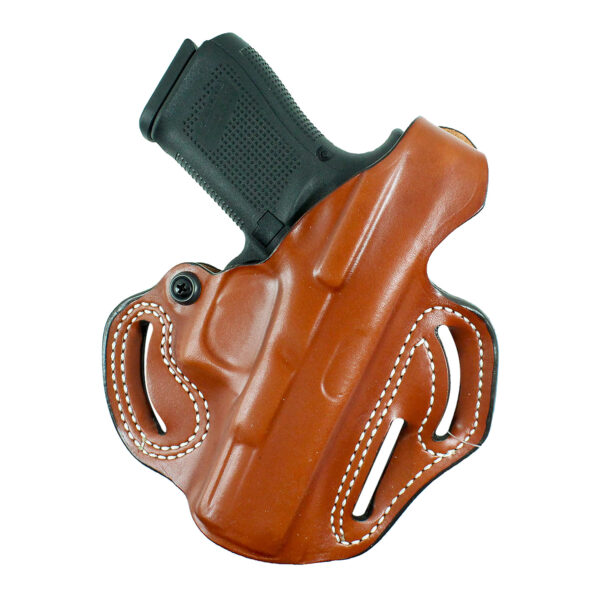 DeSantis Gunhide 001TA2XZ0 Thumb Break Scabbard OWB Tan Leather Belt Slide Fits Sig P365-XMACRO Right Hand — view 1