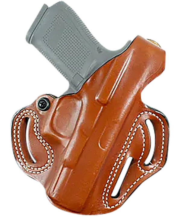 DeSantis Gunhide 001TA0XZ0 Thumb Break Scabbard OWB Tan Leather Belt Slide Fits Springfield Echelon Right Hand — view 1