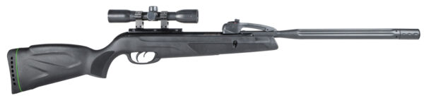 Gamo 611006875554 Swarm Whisper Gas Piston 22 Pellet 10rd Black Fluted/Rifled Barrel, Black Receiver Fixed All Weather Stock Scope 4x32mm — view 1