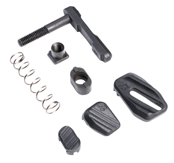 Strike Industries ARMMR Modular Magazine Release made of Steel with Polymer Button & Black Finish for AR-Platform — view 1